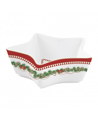 Bol din portelan in forma de stea, 15 cm, Magie Noel - SIMONA'S COOKSHOP